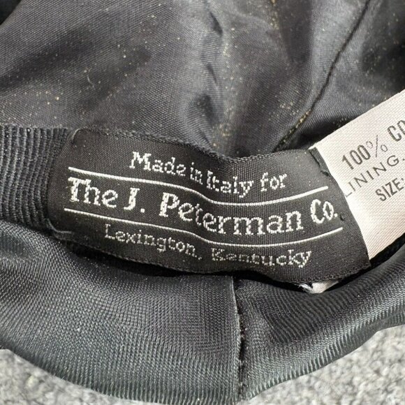 Vintage 90s J. Peterman Slouch Beret Cap L Velvet‎ Feather Medallion Italy main image 8
